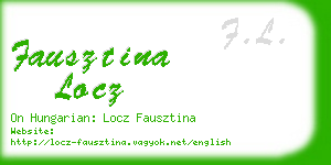 fausztina locz business card